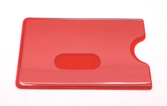 Schutzhülle für Ausweise mit Daumenausschub Vorderseite transparent; Rückseite vollfarbig