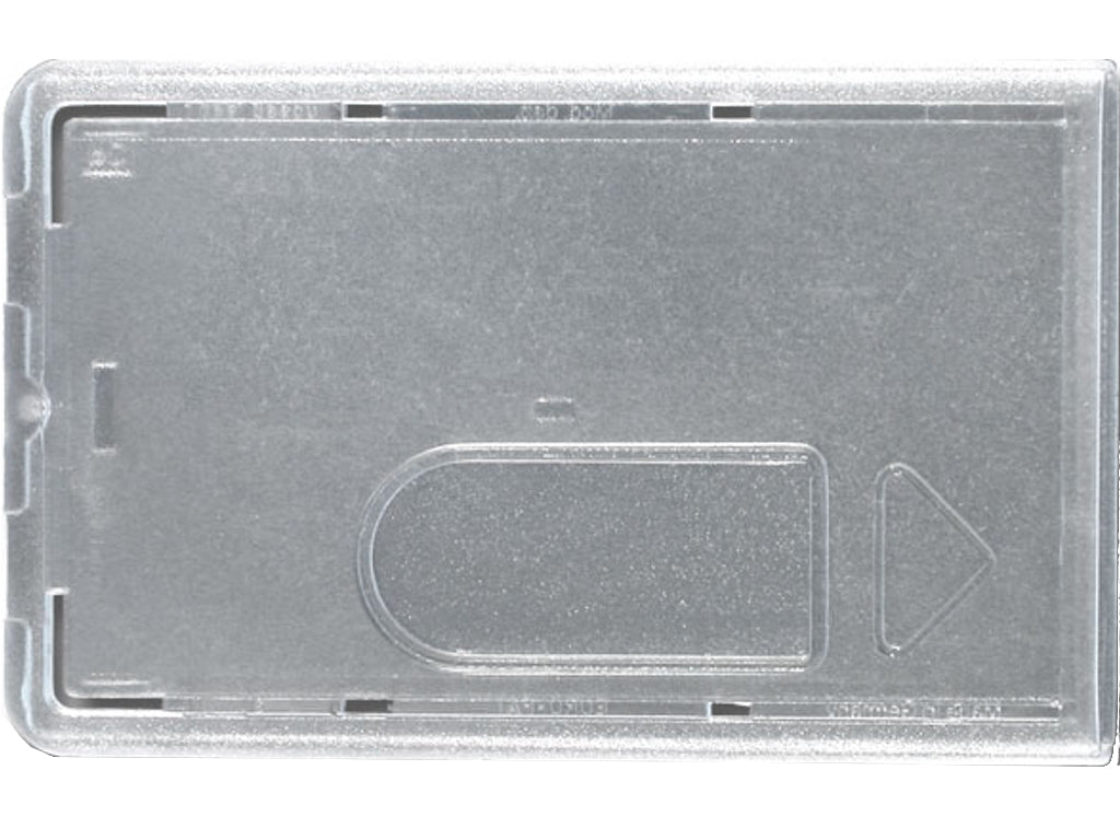 Ausweisschutzhülle aus Hartplastik transparent mit Daumenausschub